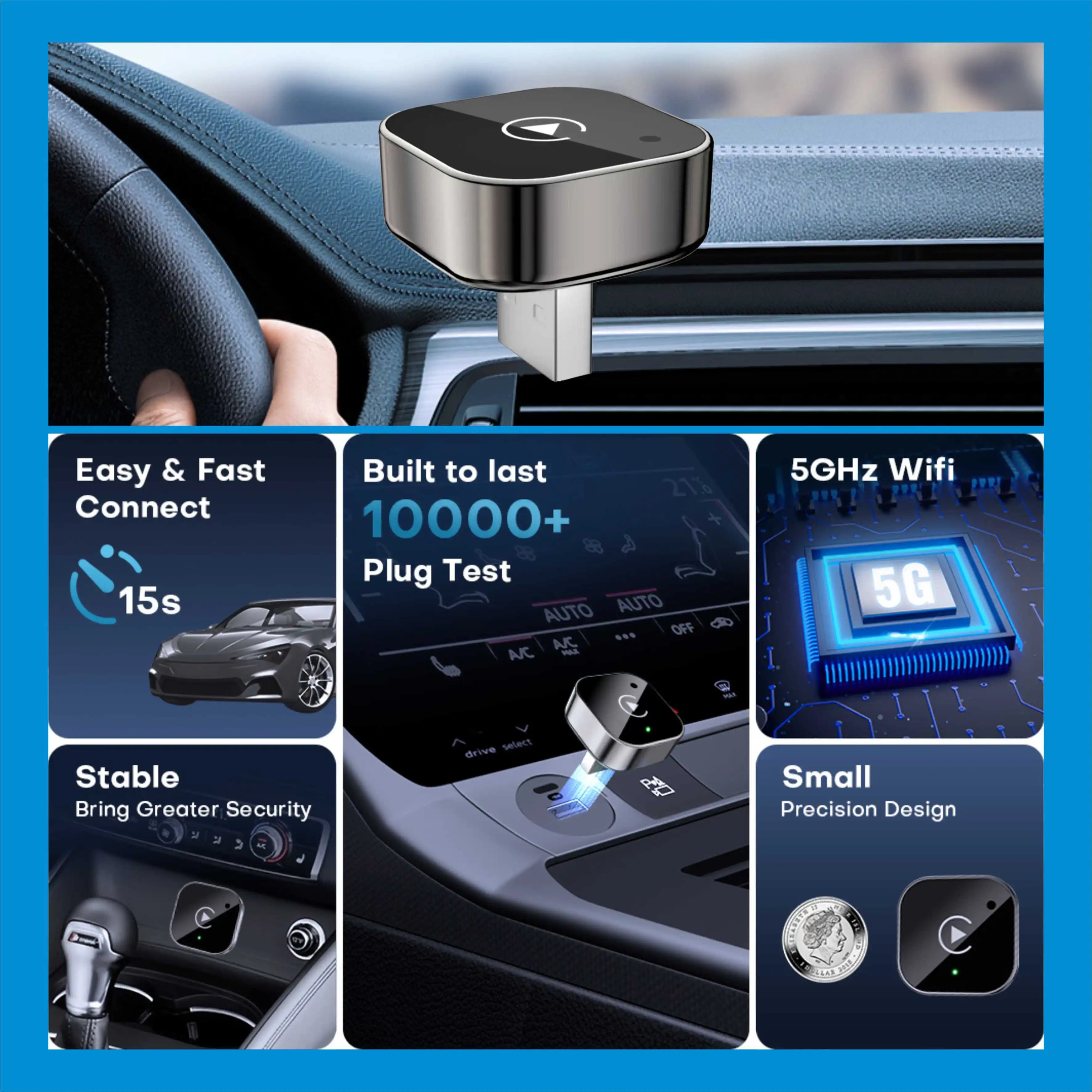 Adaptador CarPlay para ios e android