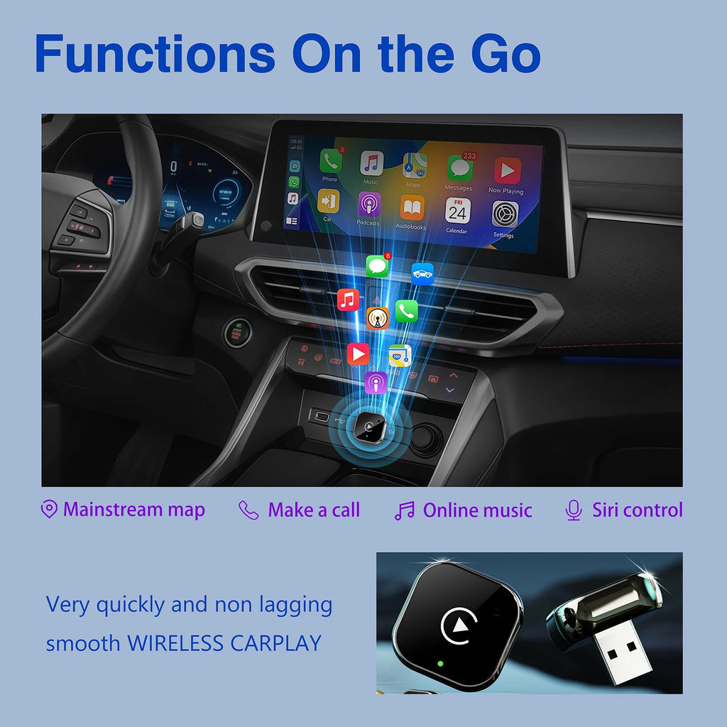 Adaptador CarPlay para ios e android